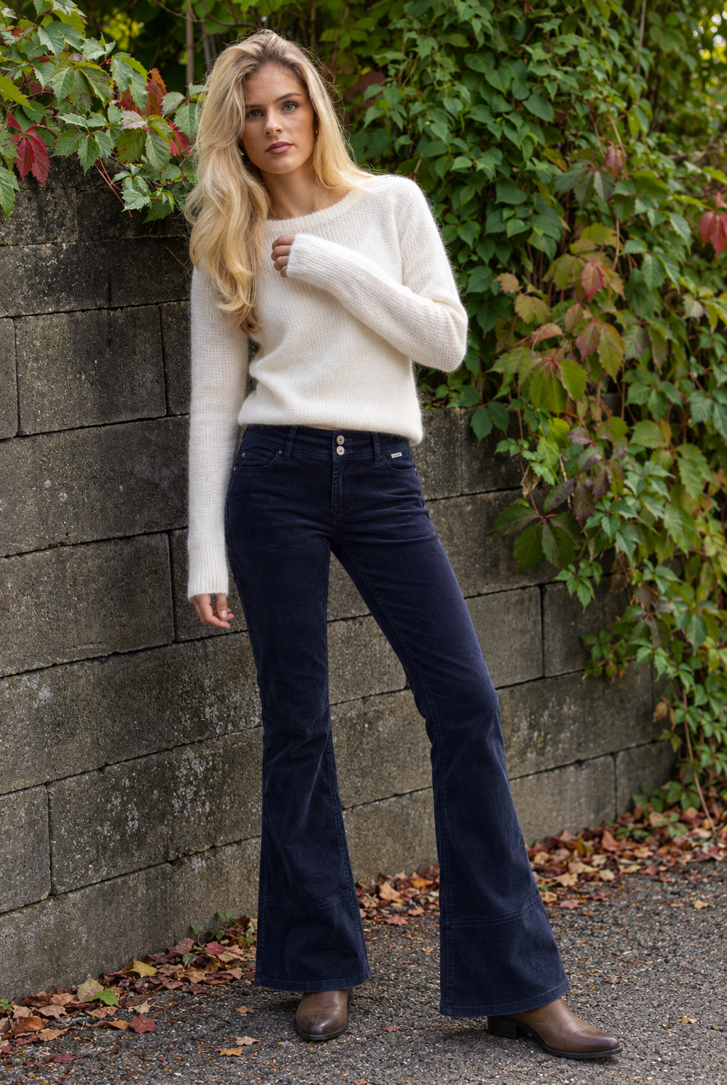 Bibette Velvet - Navy - Bukser - Helt Dilla AS