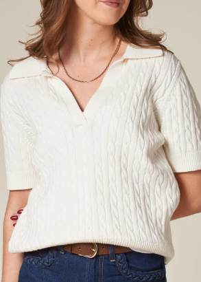 Clement Cable Polo - Off-White - Genser - Helt Dilla AS