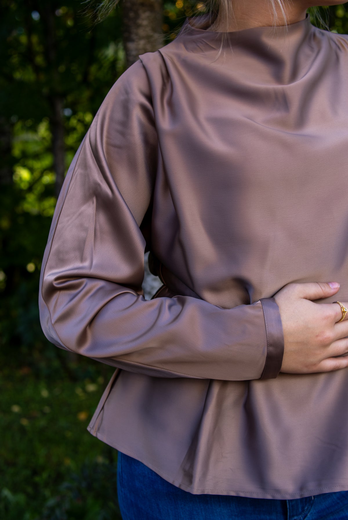 YasPella LS Funnel neck top - fungi - Bluser - Helt Dilla AS