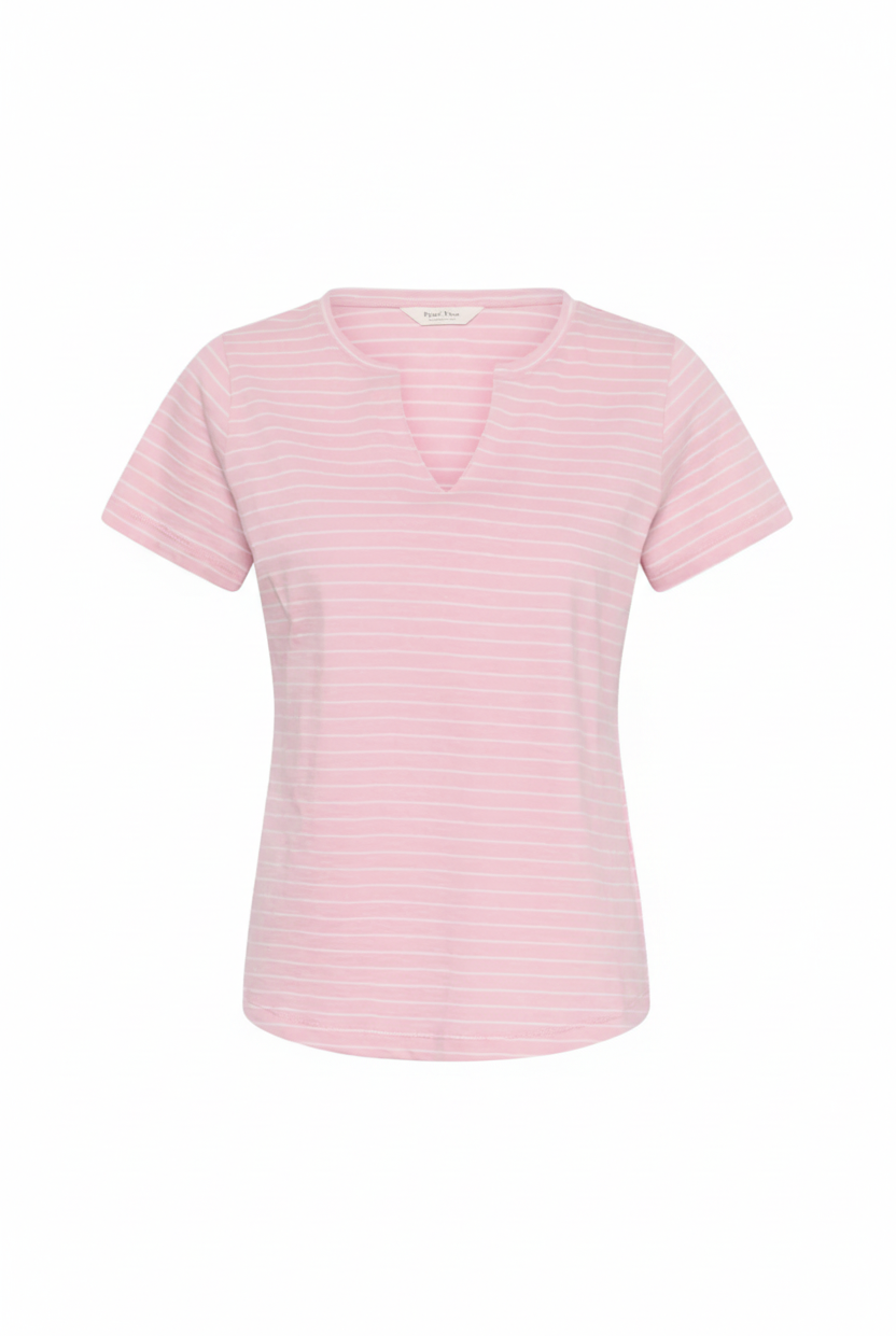 Gesinas T-skjorte - cameo pink stripe - T-skjorter - Helt Dilla AS