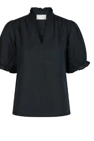 Odesa Linen Blouse - Navy - Bluser - Helt Dilla AS