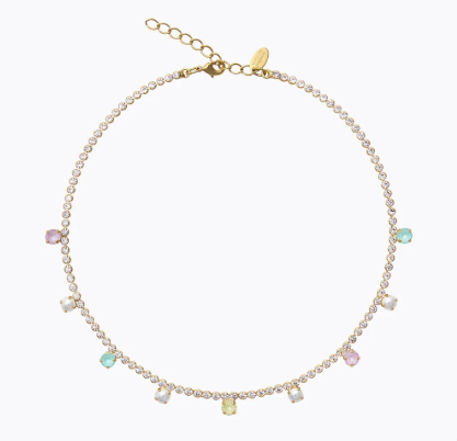 Millie Necklace Gold - Soft Pastel Combo - Tilbehør - Helt Dilla AS