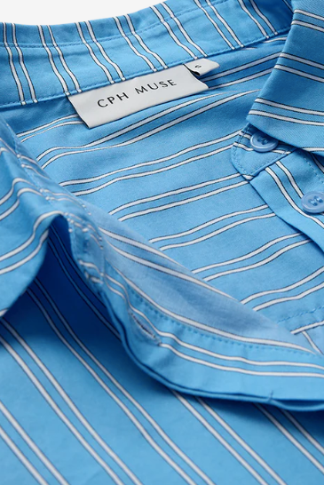Melissa shirt - bonnie blue - Skjorter - Helt Dilla AS