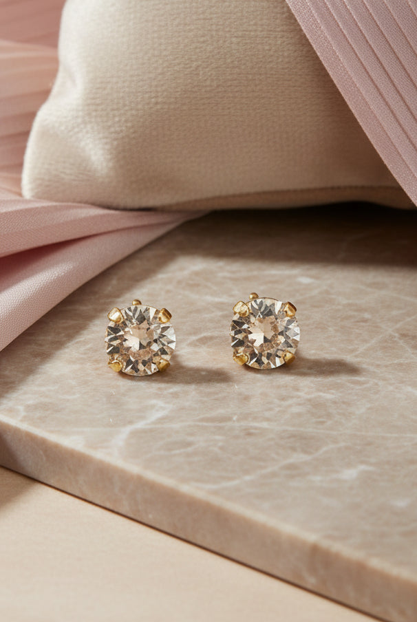 Classic Stud Earrings - golden shadow - Tilbehør - Helt Dilla AS