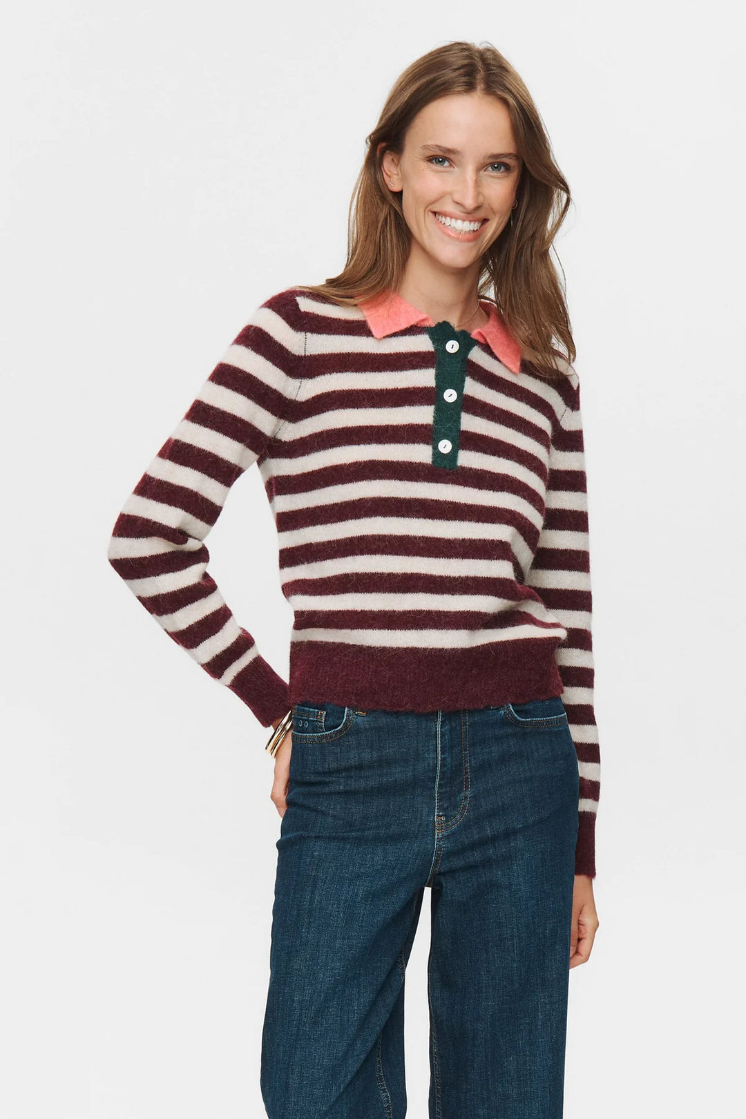 NUCIARA RIETTE STRIPE PULLOVER - Winetasting - Genser - Helt Dilla AS