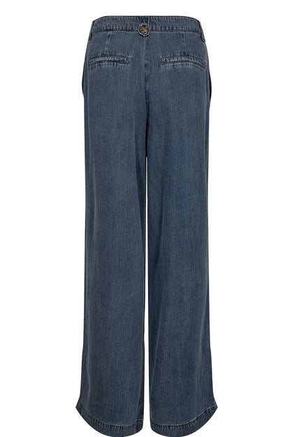 NuElida Pants - Snow Washed Denim - Bukser - Helt Dilla AS