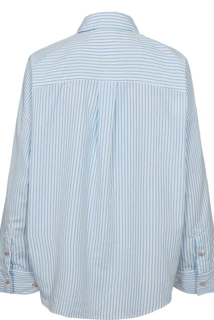 NuAshley Embroidery Shirt - Airy Blue - Skjorter - Helt Dilla AS