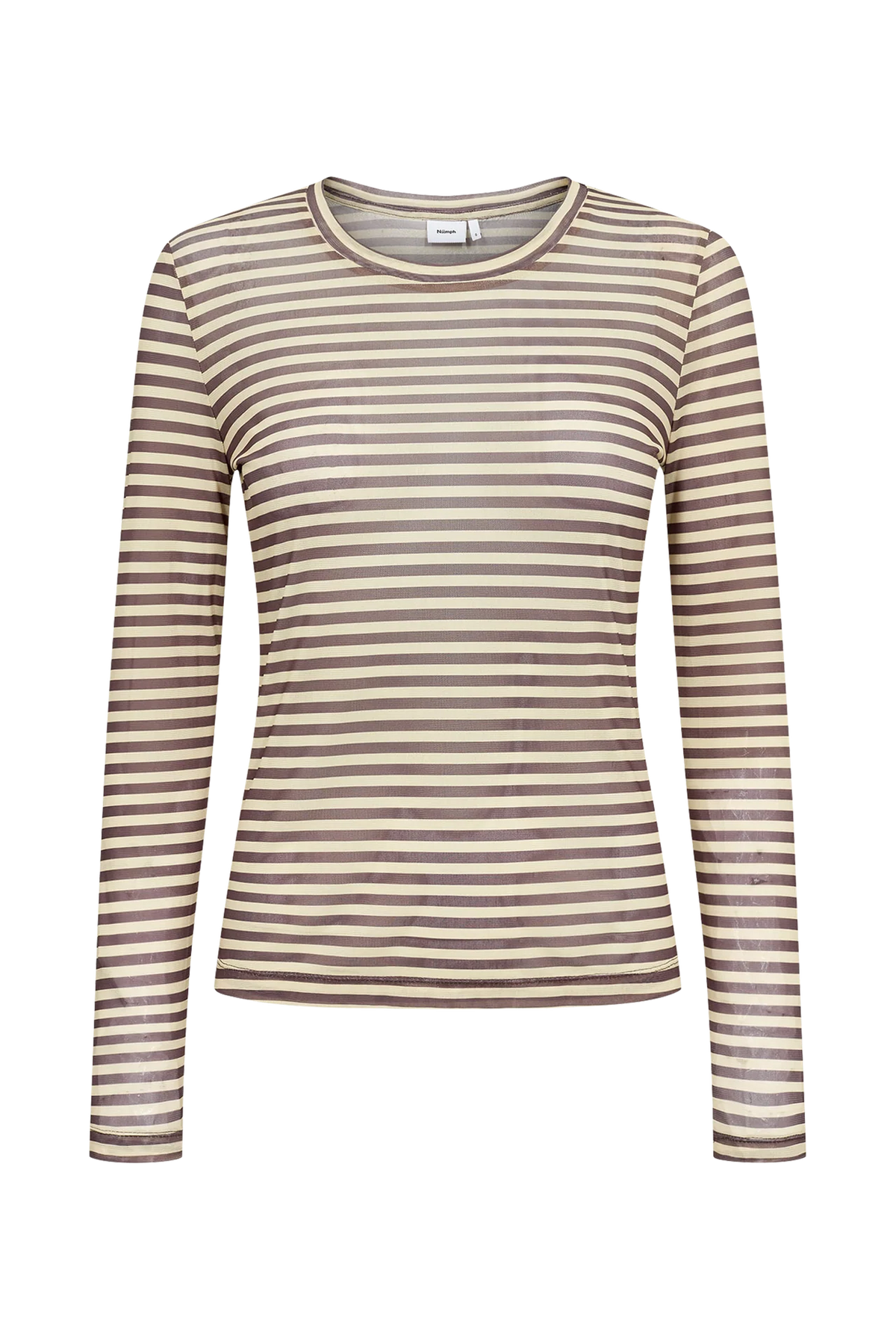 NuSine Striped Mesh Blouse - Sahara Sun - Topp - Helt Dilla AS