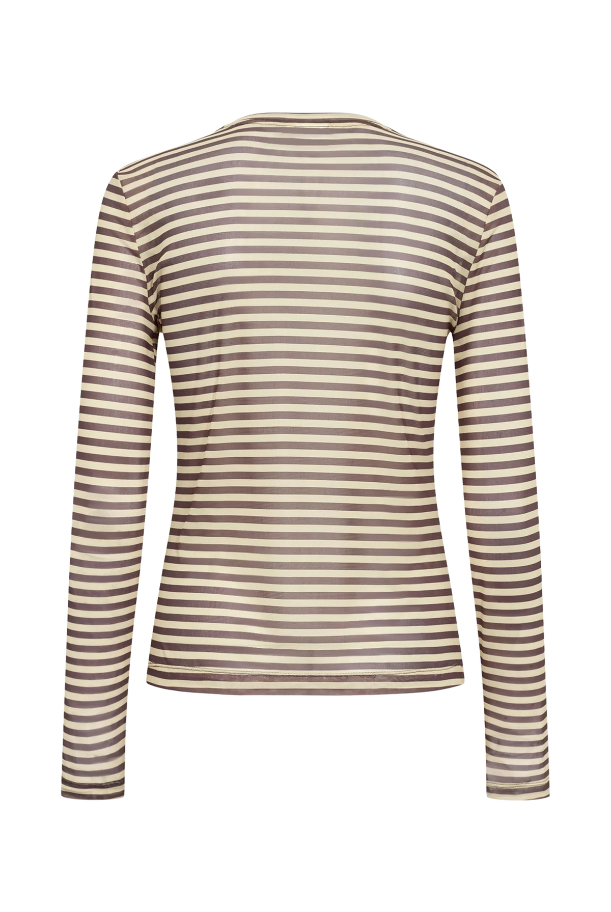 NuSine Striped Mesh Blouse - Sahara Sun - Topp - Helt Dilla AS