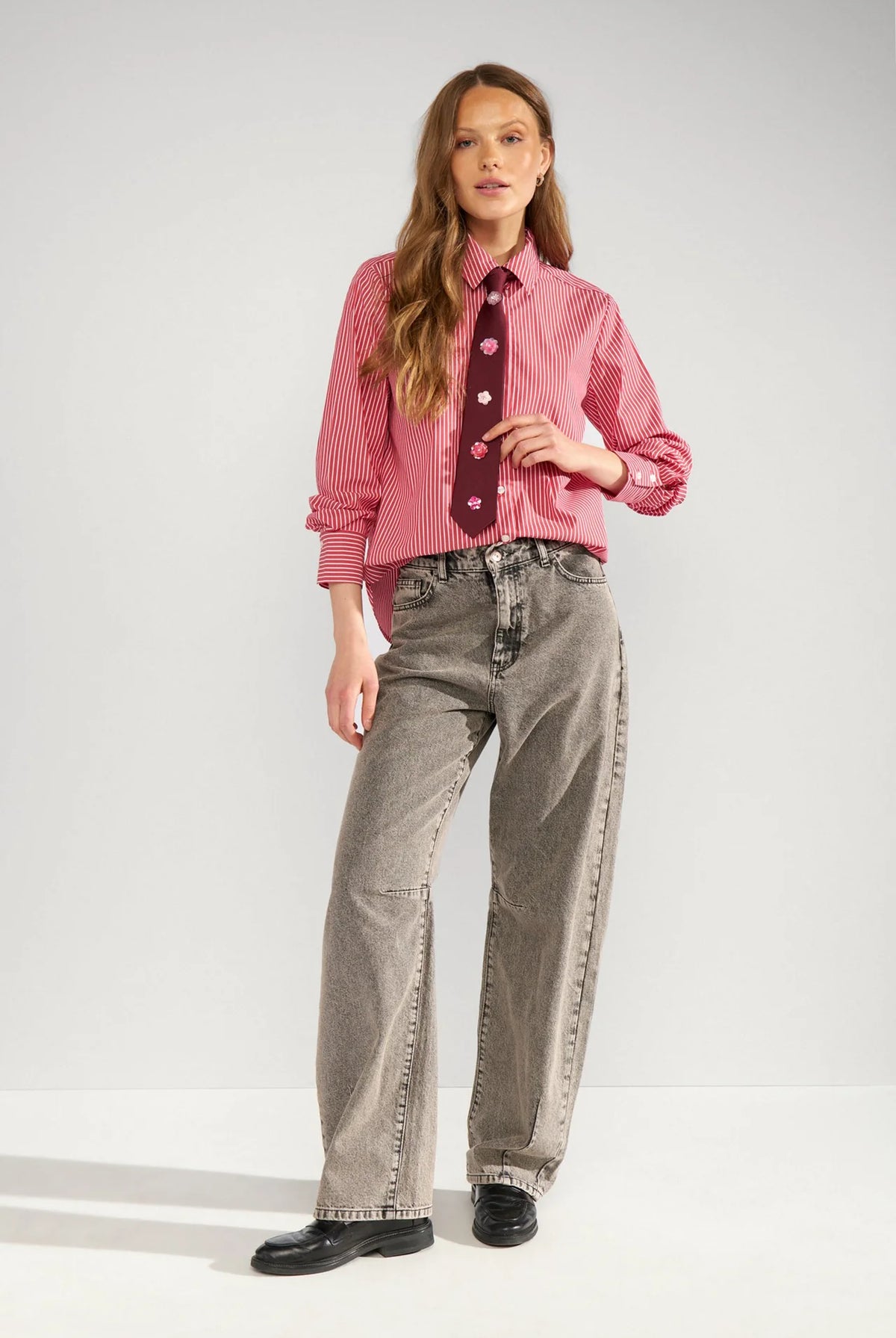 NuPaloma Tie Shirt - Goji Berry - Skjorter - Helt Dilla AS