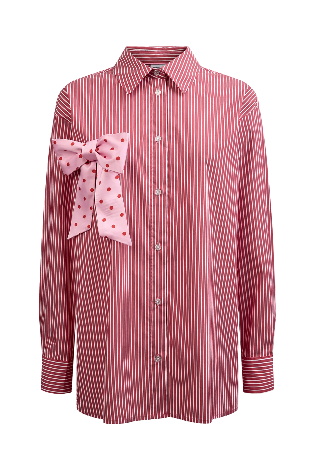 NuPaloma Bow Shirt - Goji Berry - Skjorter - Helt Dilla AS