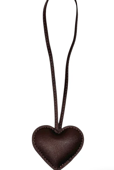 Heart Bag Charm - Chocolate Brown - Tilbehør - Helt Dilla AS