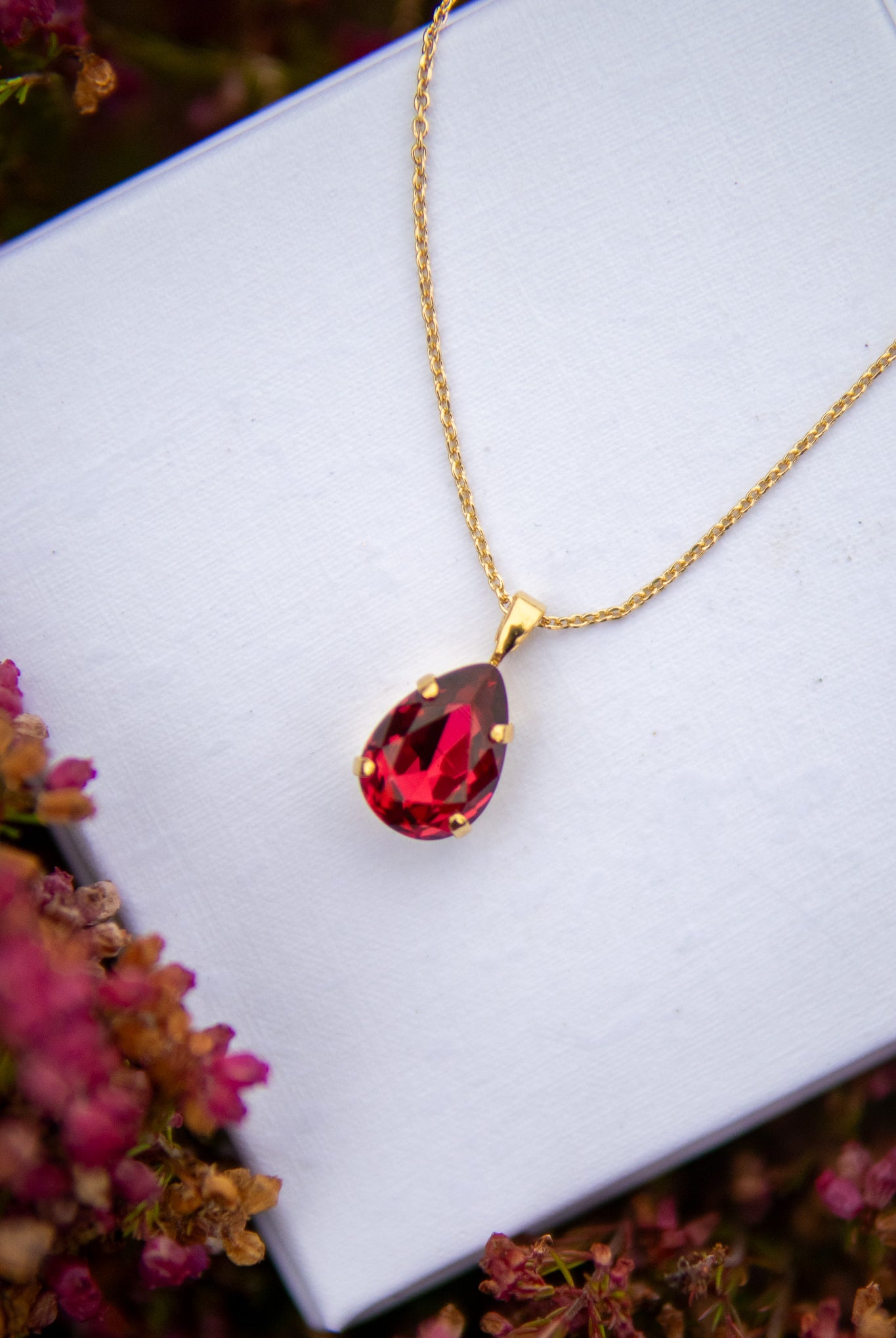 Mini Drop Necklace - light siam - Tilbehør - Helt Dilla AS