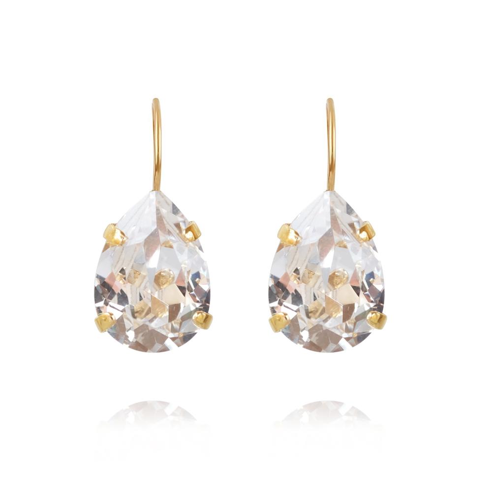 Mini Drop Clasp Earrings / Crystal - Tilbehør - Helt Dilla AS