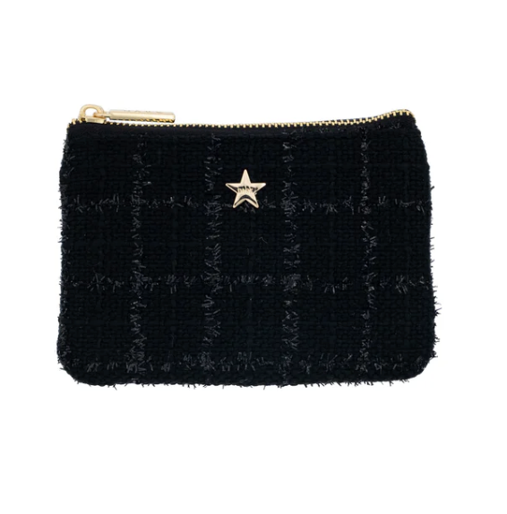 Tweed Mini Pouch - black