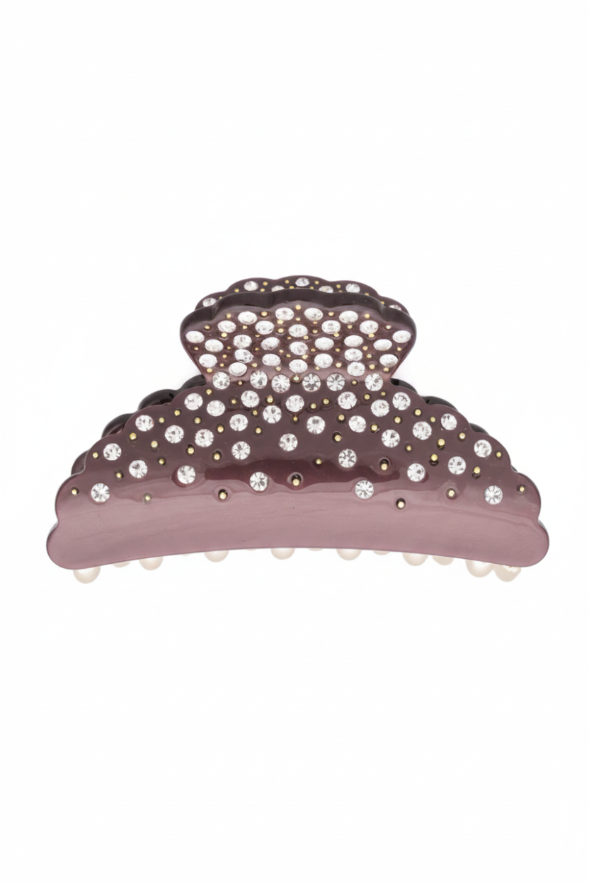 Crystal Hair Claw Large - Maroon - Tilbehør - Helt Dilla AS
