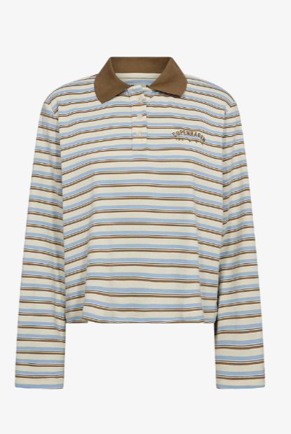 Pologenser Ivy-stix LS Polo - blue stripes - Genser - Helt Dilla AS