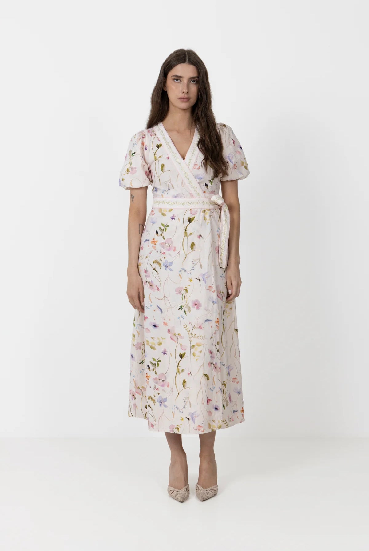Clarine Flower Dress - Off White - Kjoler - Helt Dilla AS