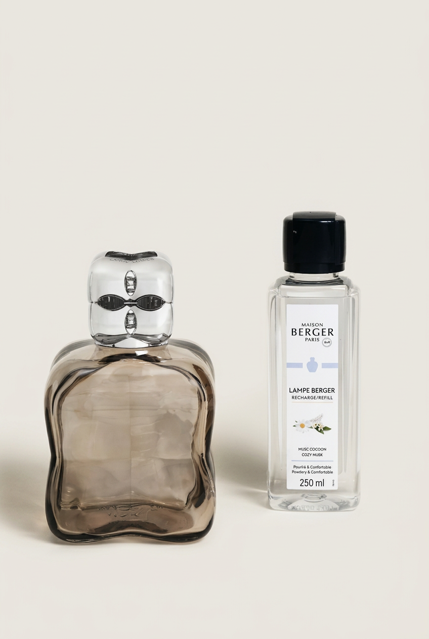 Cosy Brown lampe gavesett + 250ml Cosy Musk - Maison Berger Gavesett - Helt Dilla AS