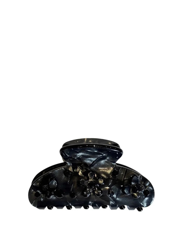 Flower & Butterfly Hair Claw - Svart