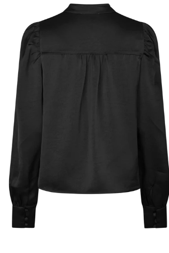 Rosslyn Heavy Sateen Blouse - Black - Bluser - Helt Dilla AS