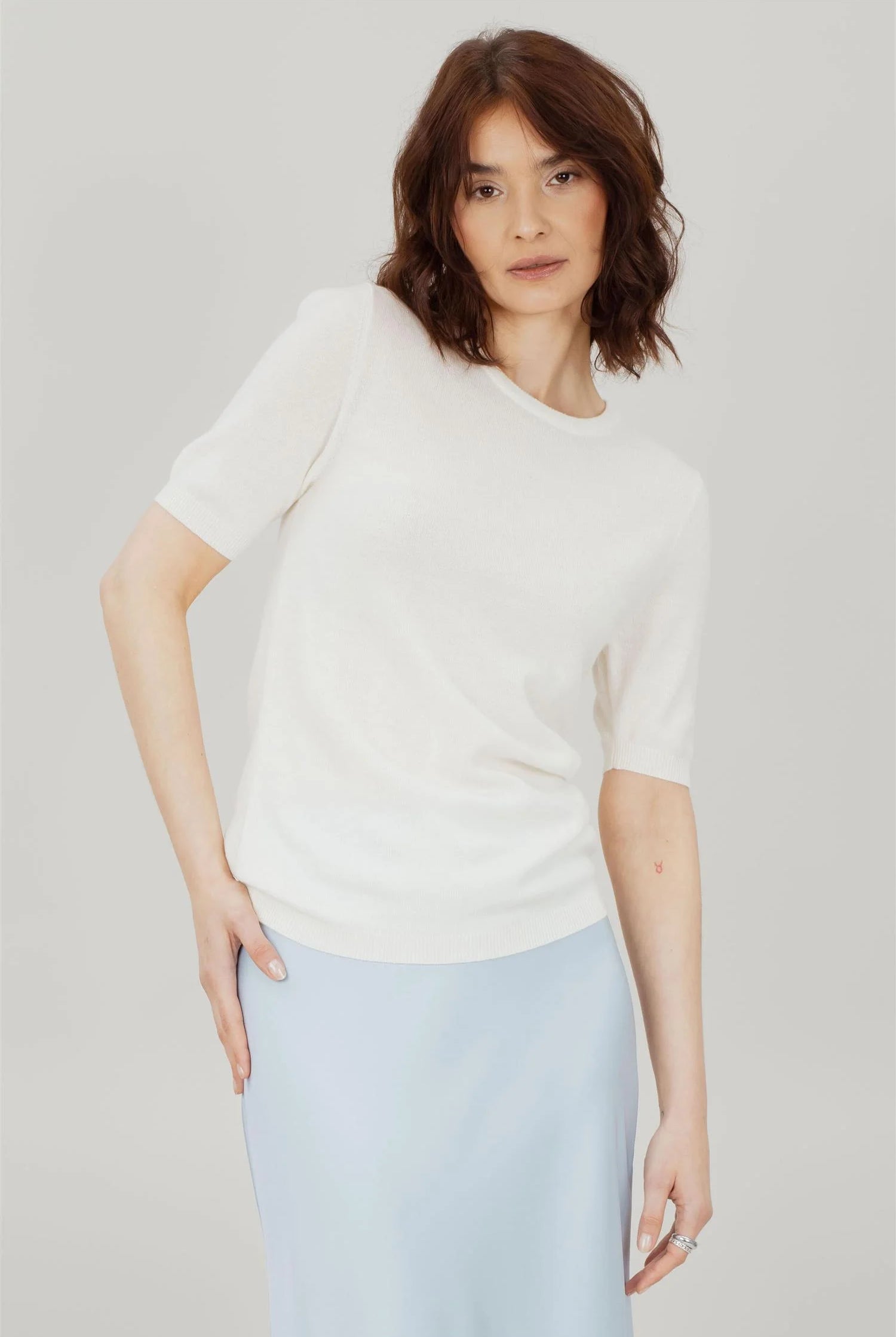 Mertina SS merinoull Top - Cream - Singlet, Topper & T-skjorter - Helt Dilla AS