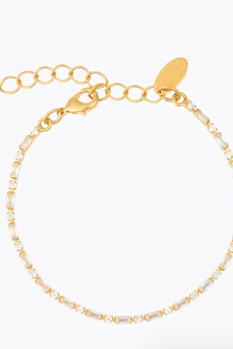 Evelyne bracelet gold - crystal - Tilbehør - Helt Dilla AS