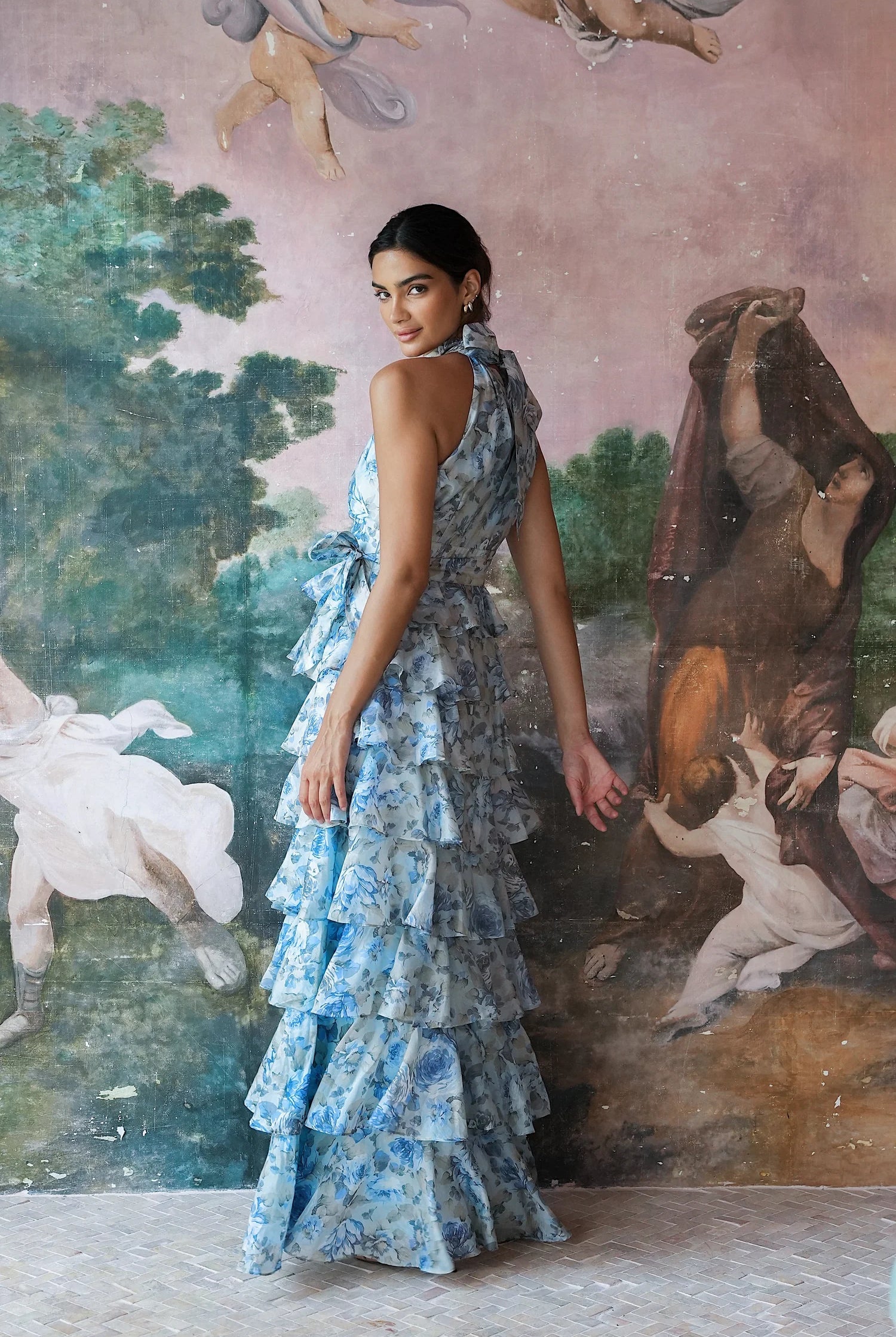 Angel Maxi Halterneck Midnight Bloom - Kjoler - Helt Dilla AS