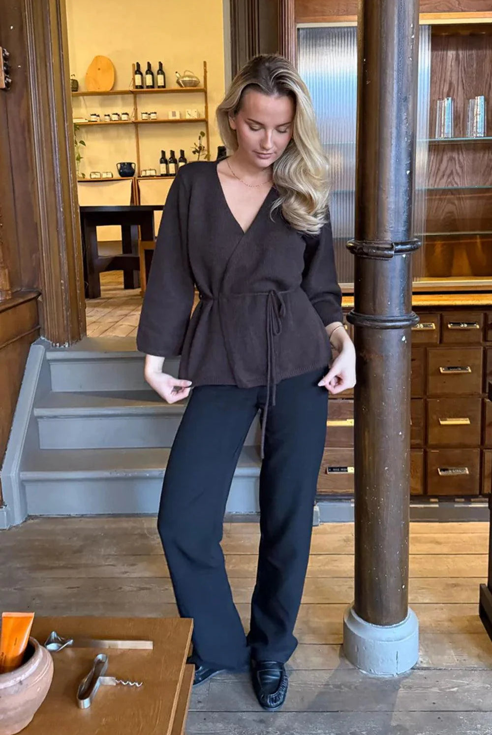 AnneIC Cardigan - Dark Brown - Cardigans - Helt Dilla AS