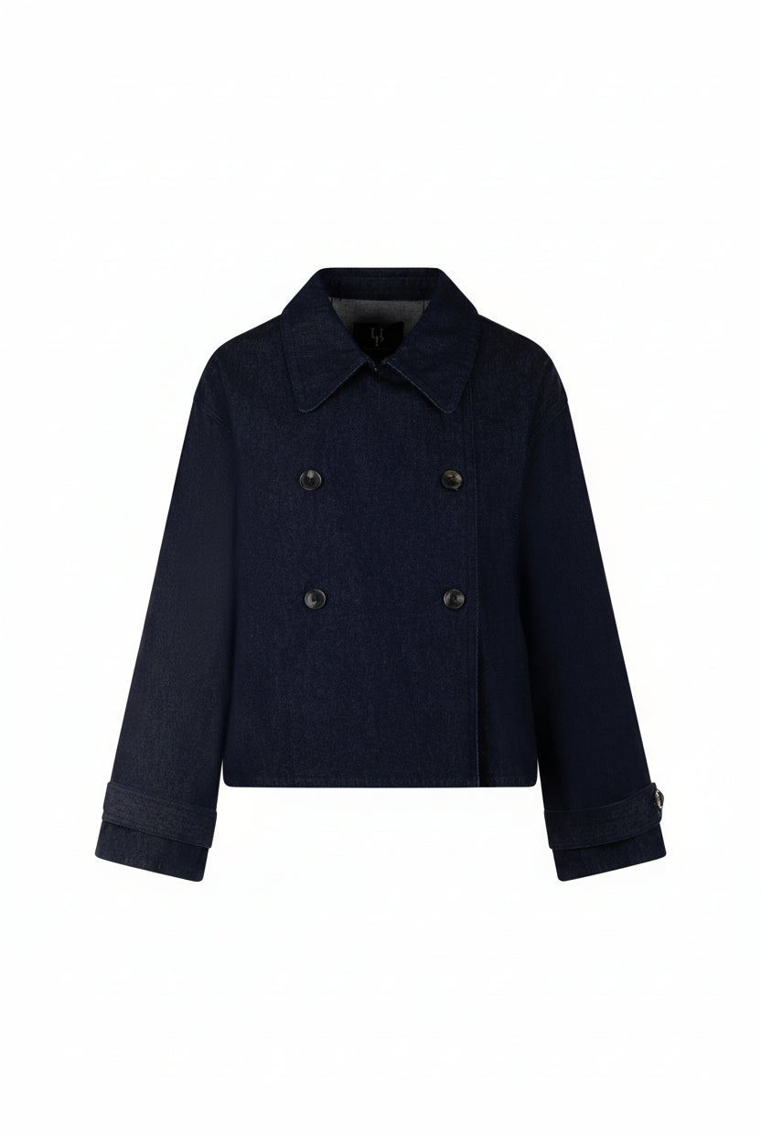 Cicely Trenchcoat - Dark Navy Denim - Yttertøy - Helt Dilla AS