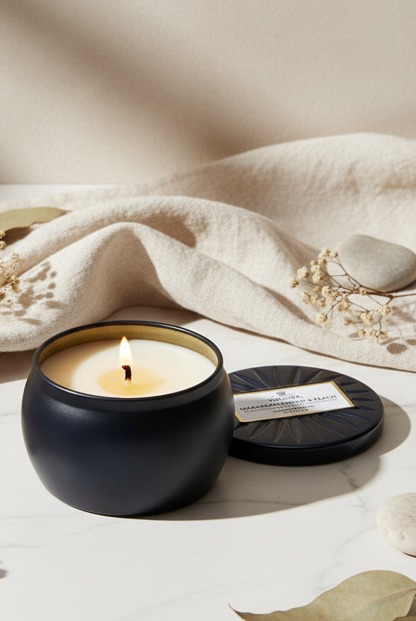 Makassar Ebony and peach 1-wick 25 timer - Tilbehør - Helt Dilla AS