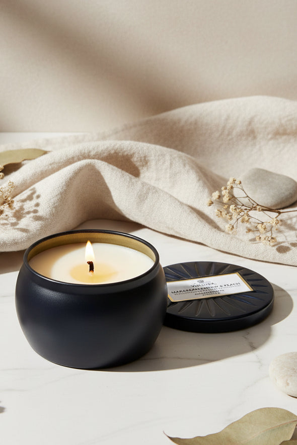 Makassar Ebony and peach 1-wick 25 timer - Tilbehør - Helt Dilla AS