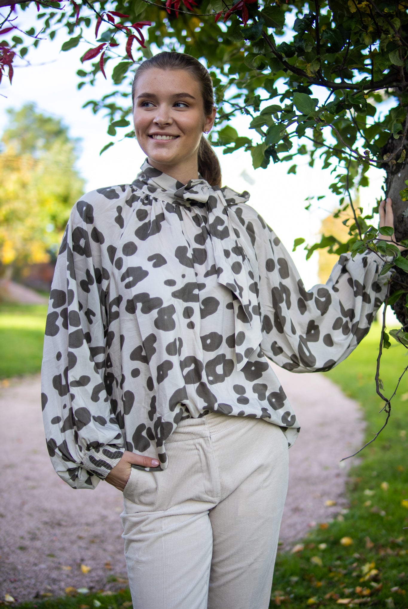 Bowie top with print - mønstret - Bluser - Helt Dilla AS