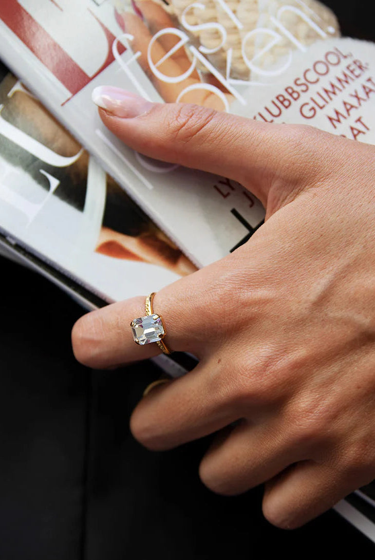 mini lydia ring - crystal - Tilbehør - Helt Dilla AS