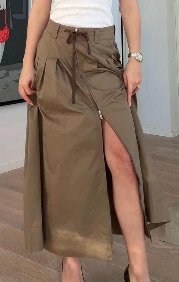 Michela skirt - Khaki Brown - Skjørt - Helt Dilla AS