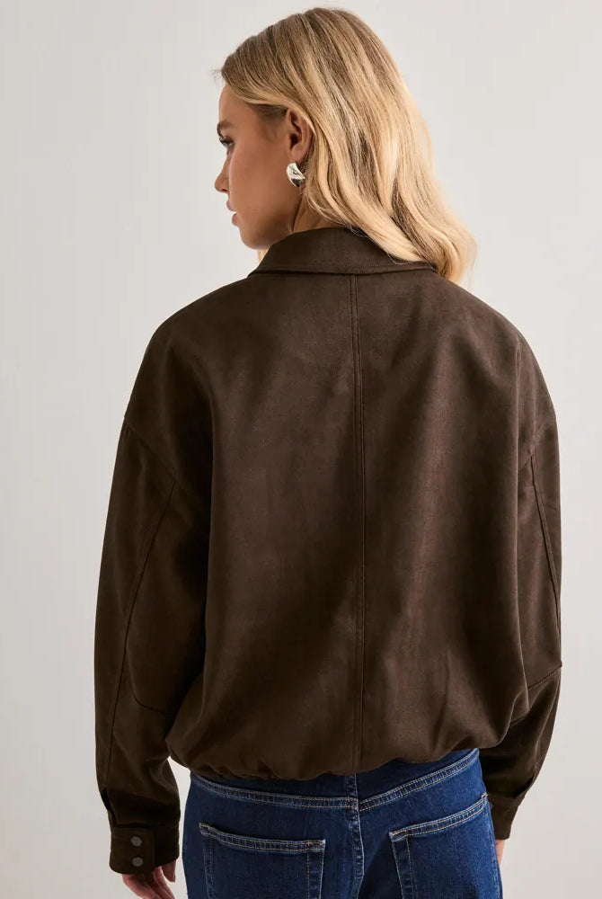 Rubby Faux Suede Jacket - brown - Yttertøy - Helt Dilla AS