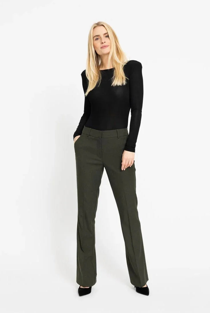 Clara regular - Dark green melange - Bukser - Helt Dilla AS