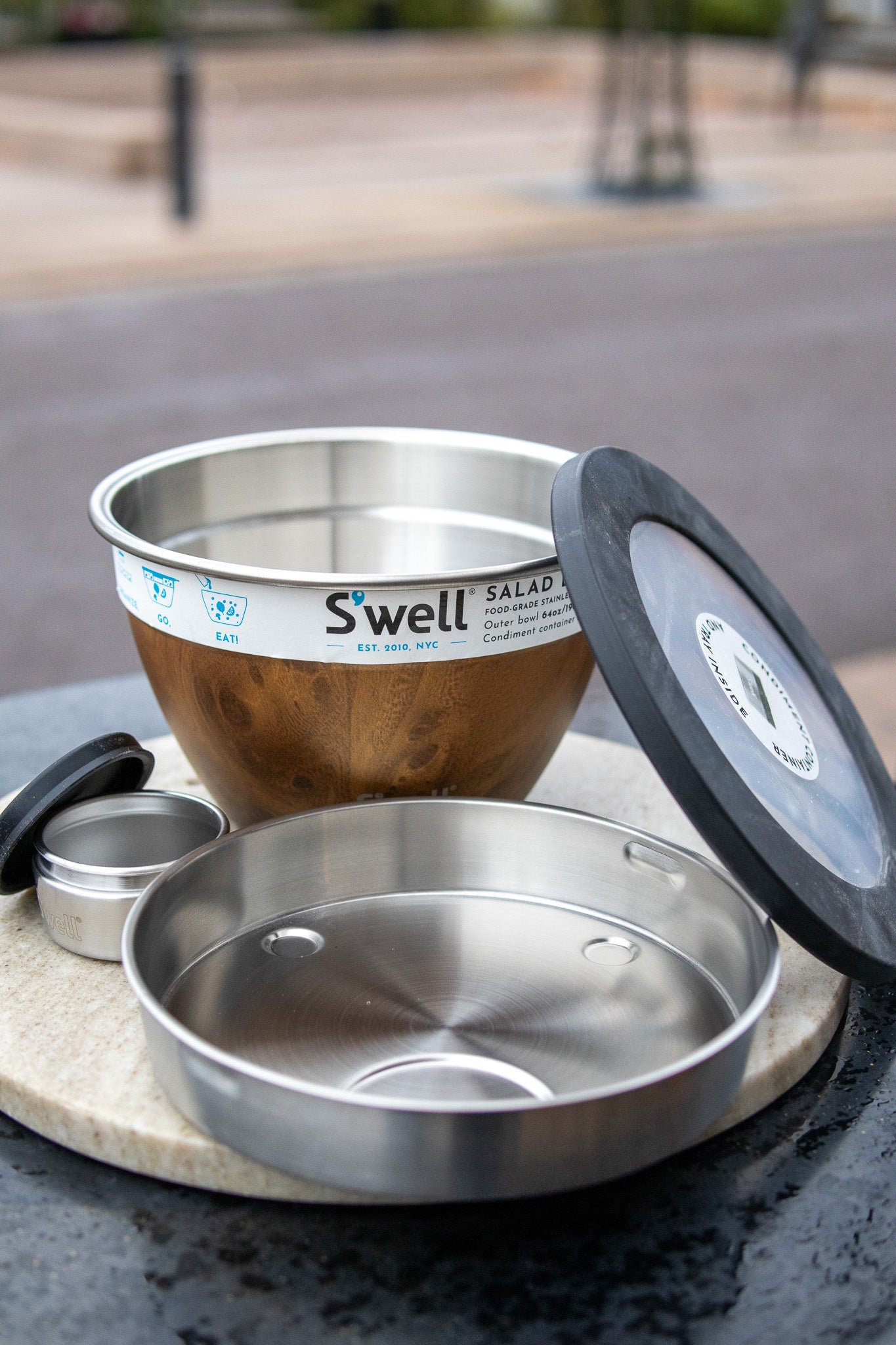 Salad bowl kit - teakwood - 1900 ml - Tilbehør - Helt Dilla AS