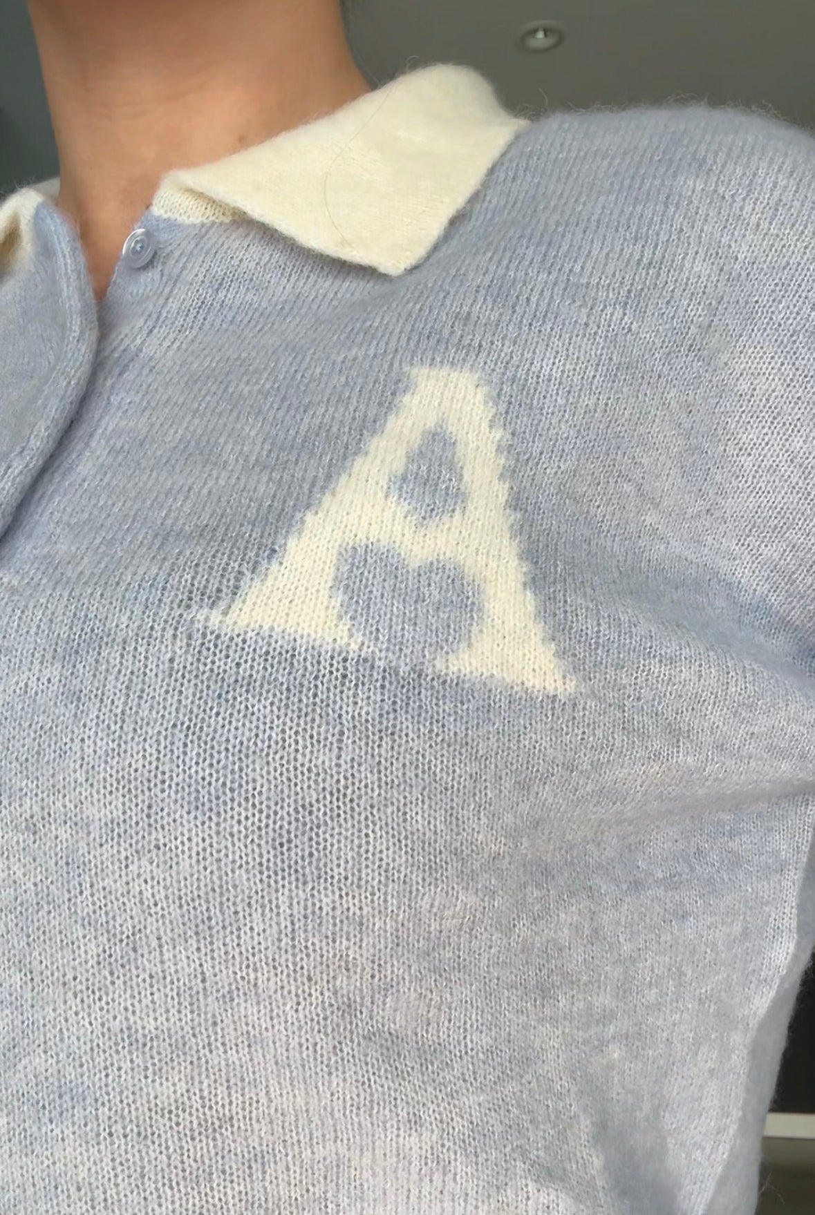 Devon Heart sweater - Ice Blue - Genser - Helt Dilla AS