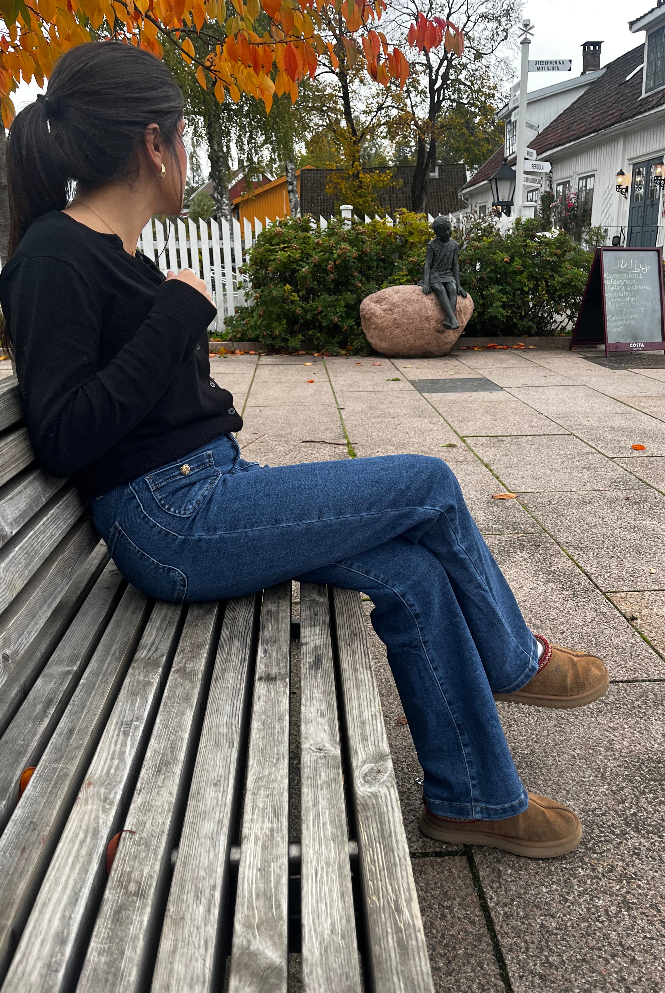 Miss Bon Jeans - Mid Blue Denim - Bukser - Helt Dilla AS