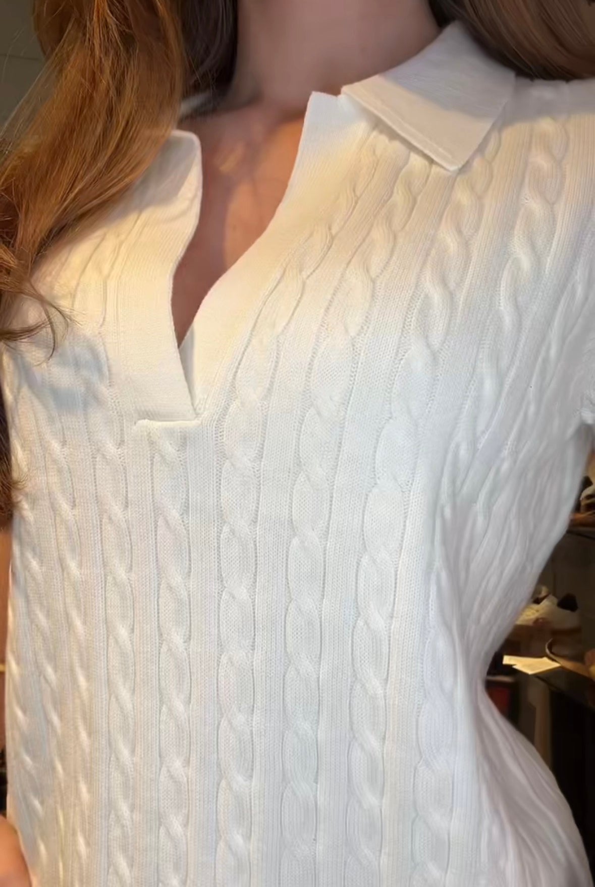 Clement Cable Polo - Off-White - Genser - Helt Dilla AS