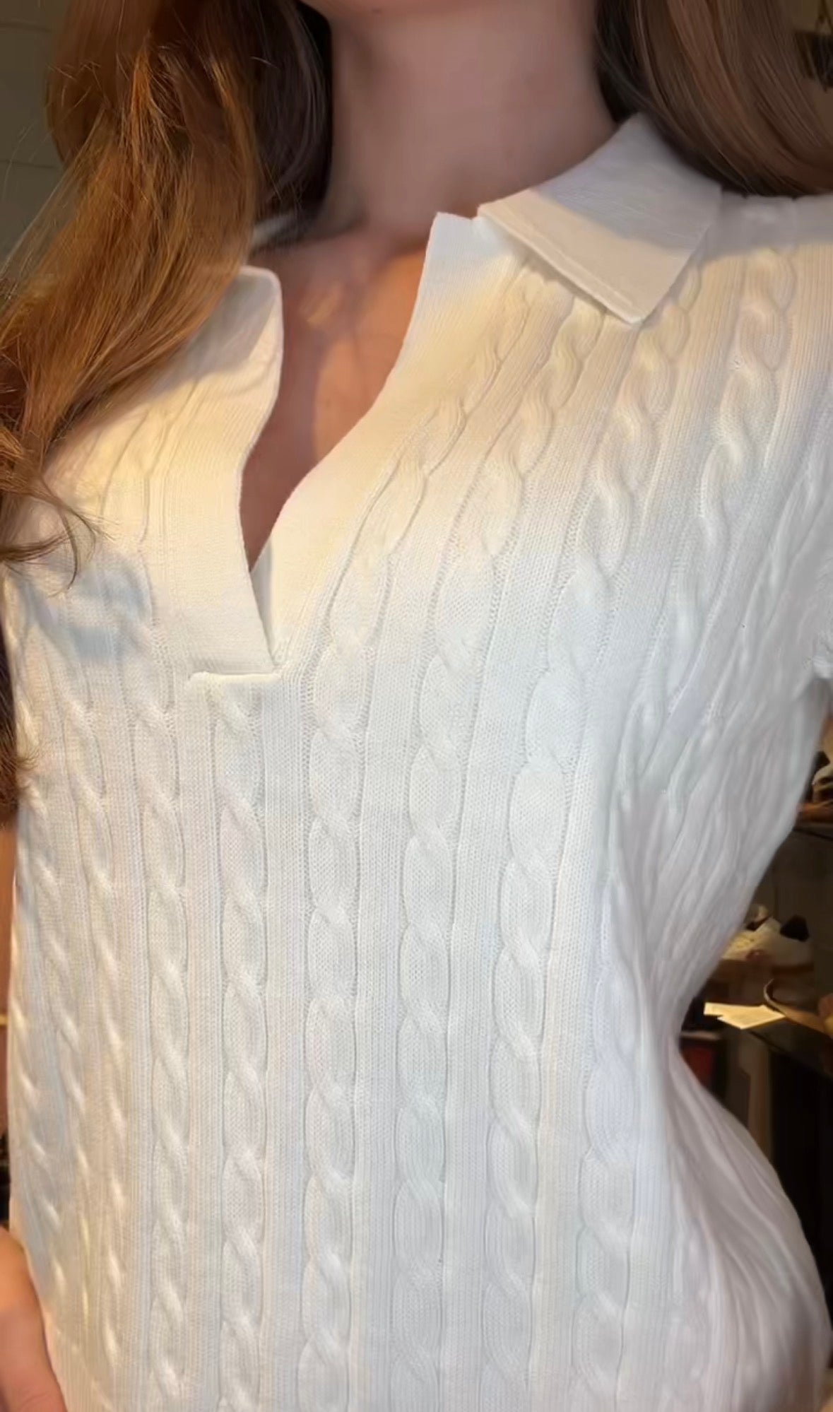 Clement Cable Polo - Off-White - Genser - Helt Dilla AS