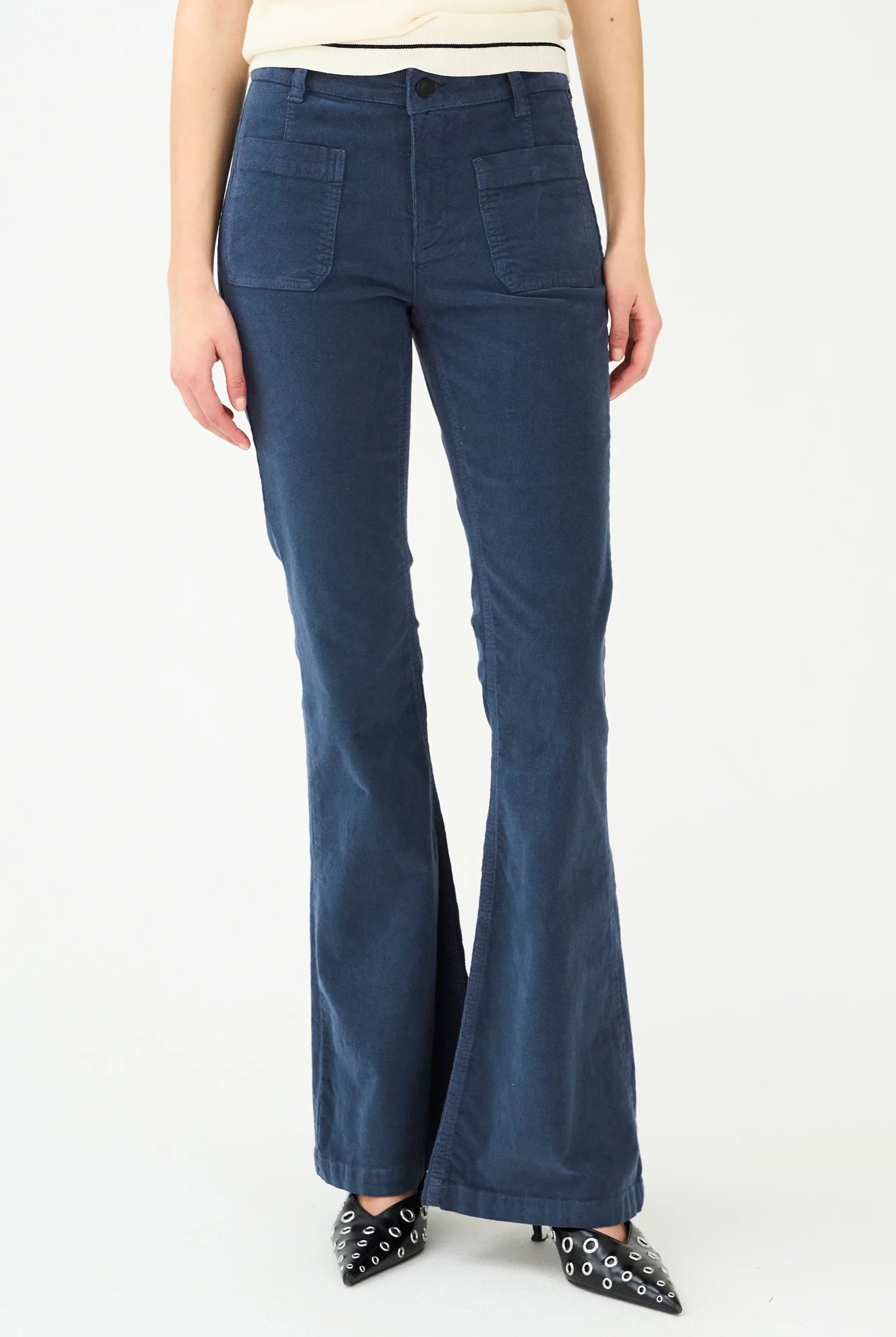 Ann Charlotte Jeans Baby Cord - Deep Navy BLue - Jeans - Helt Dilla AS