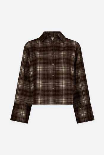Jaylin Flannel Chech Shirt - Warm Grey - Skjorter - Helt Dilla AS