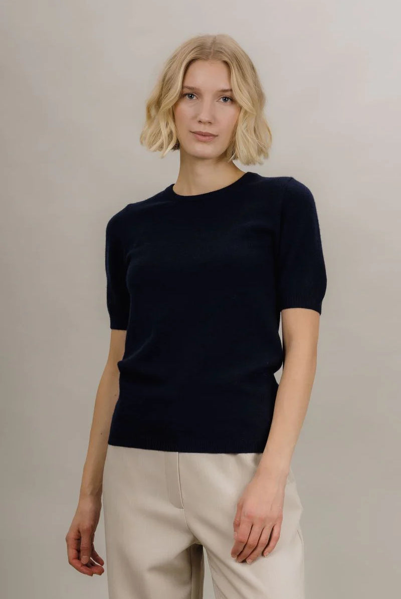 Mertina SS merinoull Top - Navy - Singlet, Topper & T-skjorter - Helt Dilla AS