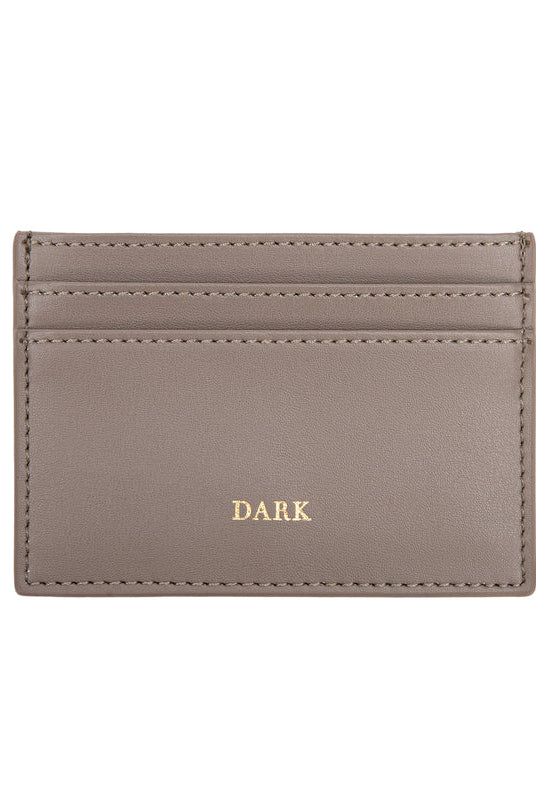 Leather Card Holder Nappa - Taupe - Tilbehør - Helt Dilla AS