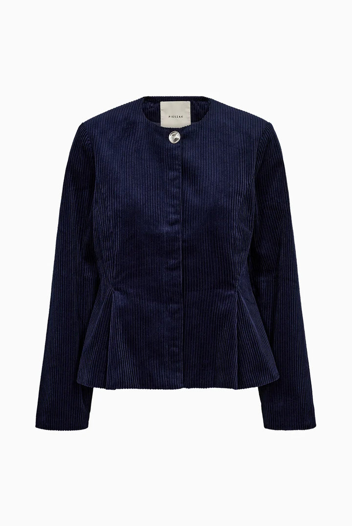 Aika Peplum Jacket Excl. Cord - Midnight Navy - Jakke - Helt Dilla AS