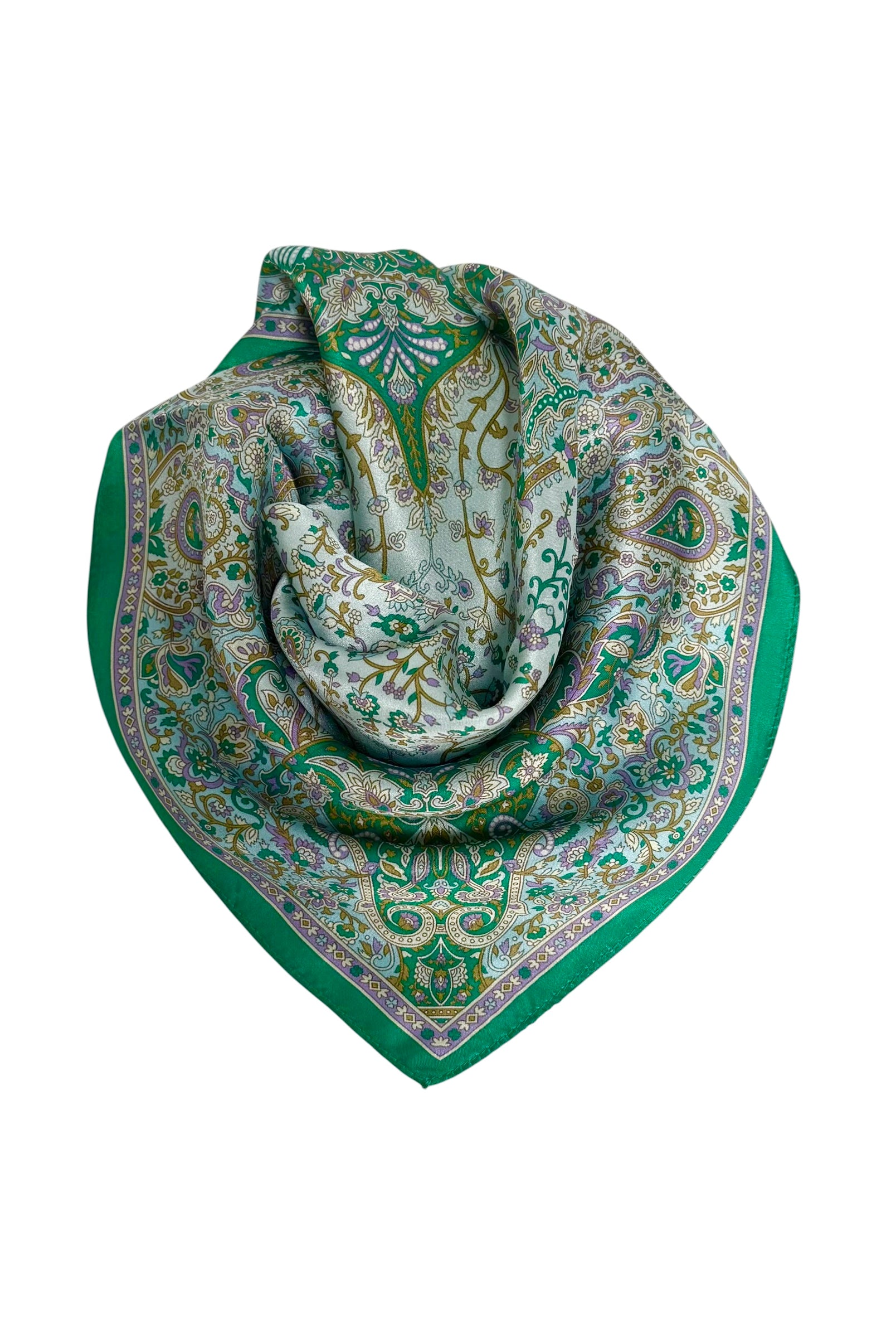 Silkeskjerf - Grønn/lilla/blå - Tilbehør - Helt Dilla AS