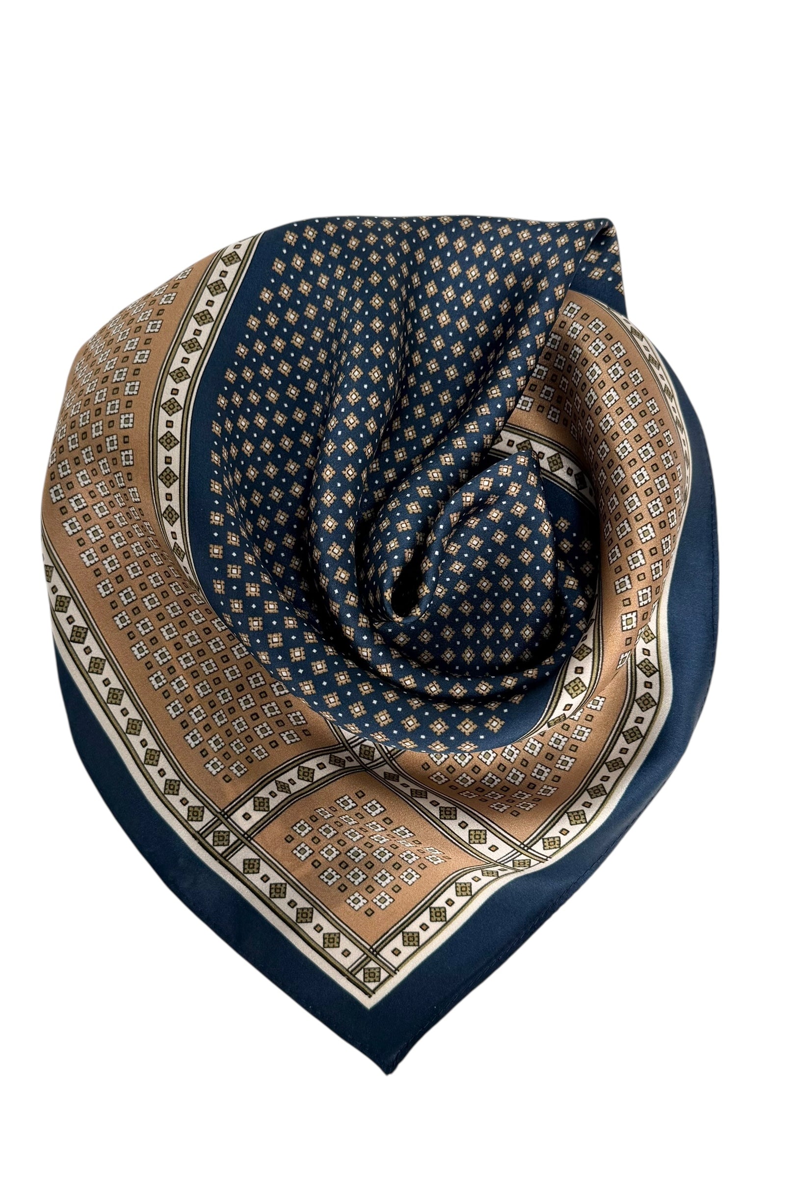 Silkeskjerf - Blå/grønn/beige - Tilbehør - Helt Dilla AS