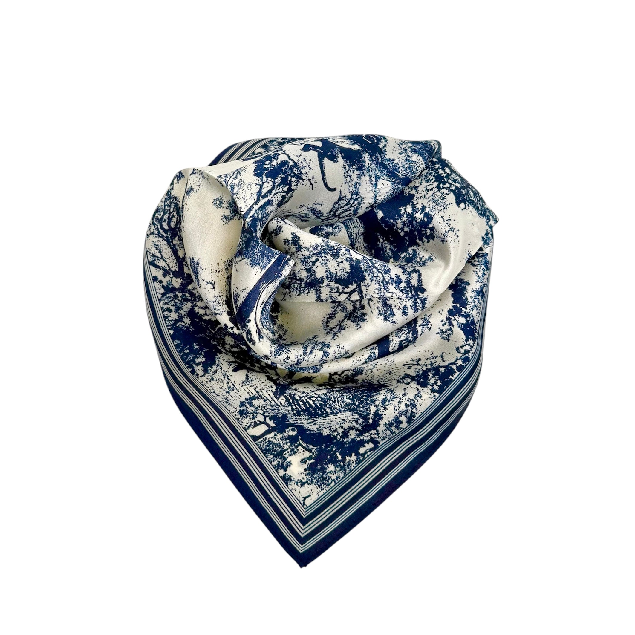 Silkeskjerf - Blå/hvit - Tilbehør - Helt Dilla AS